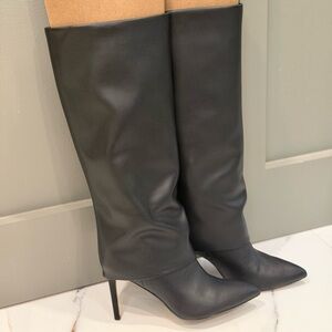 Nine West Black Heeled Knee-High Boots